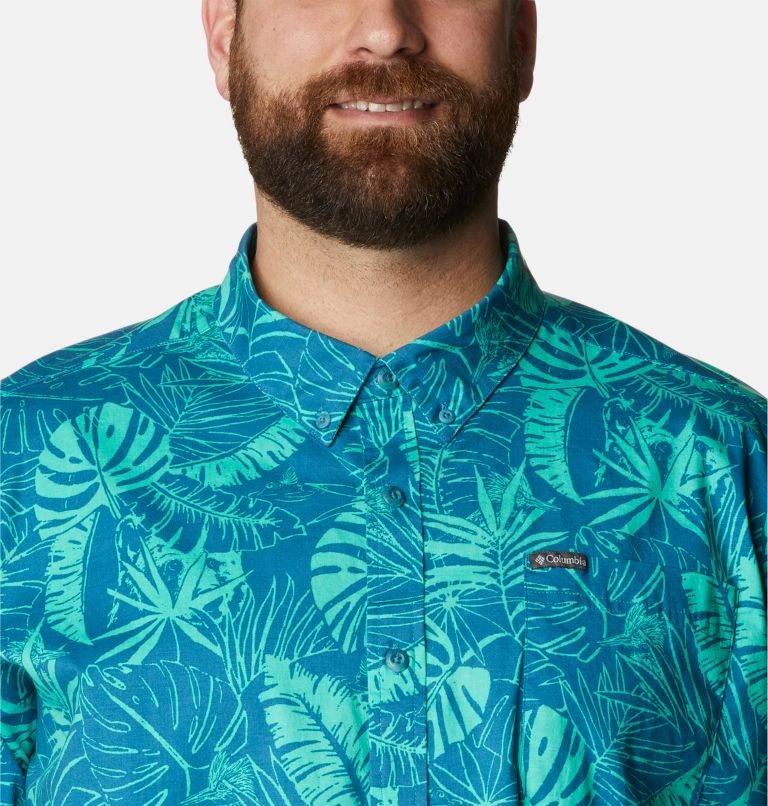 Men's Columbia Rapid Rivers Printed Short Sleeve Shirts Turquoise | Plus Size CA-Q13C5